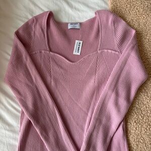 Old Navy Pink Ribbed Sweater